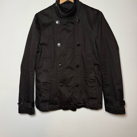 All Saints Vintage 2008 Black Double Breasted Coat, 100% Cotton - Picture 1 of 16